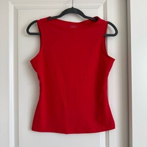 Red Sleeveless Tank Top Womens Shirt